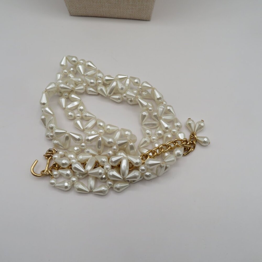 Vintage Hong Kong Faux Pearl Necklace or Belt - Picture 9 of 11
